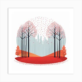 Autumn Cityscape Art Print