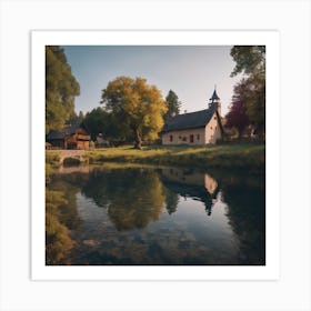 Small Village In Slovakia Art Print