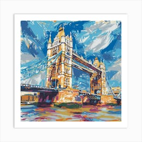 Tower Bridge Oil Painting London Art Print