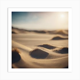 Sand Dunes Sun  Art Print