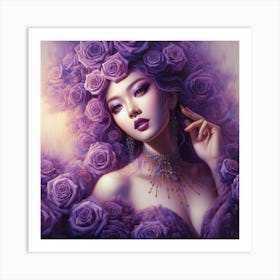 Purple Roses 1 Art Print