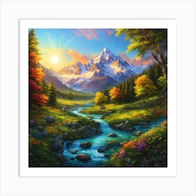 Mountain Stream 5 Art Print