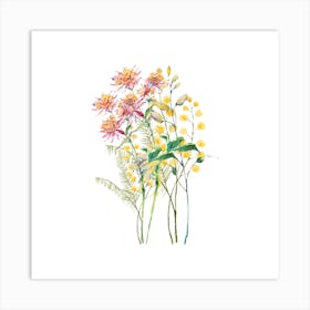 Wildflowers.Printed wall painting, high-level art. 1 Art Print