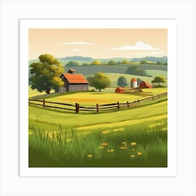 Farm Landscape 16 Art Print