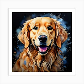 Golden Retriever Painting 32 Art Print