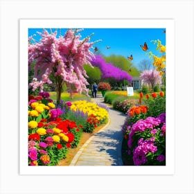 Colorful Flower Garden Art Print