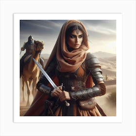 Woman In The Desert9 Art Print