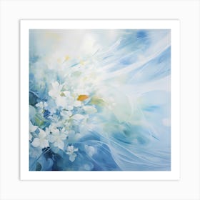 AI Luminous Liaisons: Ethereal Aquascapes Art Print