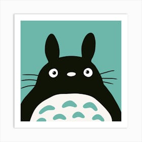 Totoro Anime Cute Minimalist Illustration Art Print