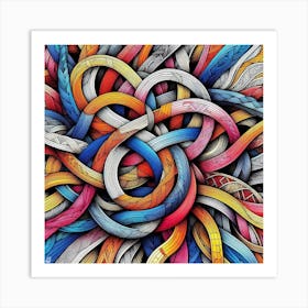 Colorful Cords Art Print