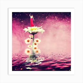 Flower In The Water Art Print