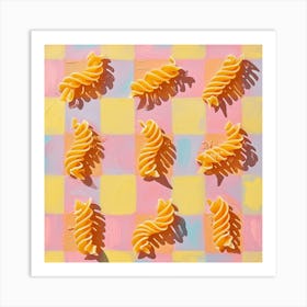 Fusilli Pastel Checkerboard 3 Art Print