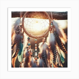 Bohemian Dream Catcher Art Print