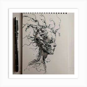 Woman'S Head 8 Art Print