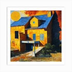 A Painting Of House Of The Sun In A Mixed Style Of (5) Art Print