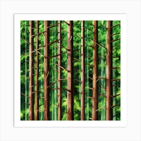 Paralleled Prism Trees Art Illustration Nfnglmcltt6bg5bvao8pcg Trnros8xr Oudbntesnz9a Art Print