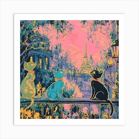 Paris Cats Poster