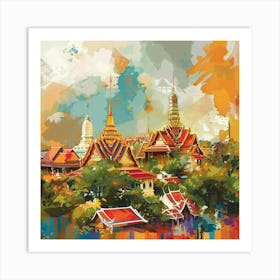 A Thailand Expressive Strokes Illustration 1720037385 3 Art Print