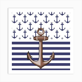 Anchor Background Design Art Print