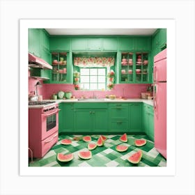 Pink Kitchen 1 Art Print