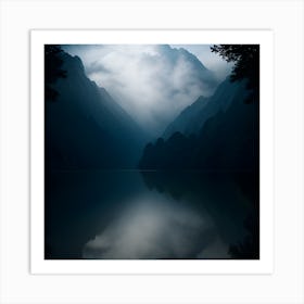 Reflection Of Mountains In A Lake Art Print