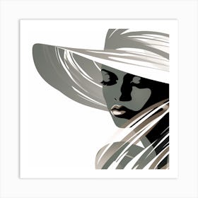 Woman In A Hat 40 Art Print