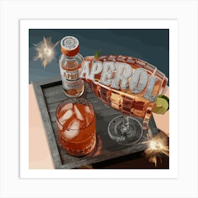 Aperol Spritz Orange - Aperol, Spritz, Aperol spritz, Cocktail, Orange, Drink 12 Art Print
