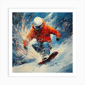 Snowboarder Art 4 Art Print