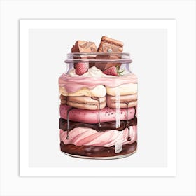 Jar Of Desserts Art Print