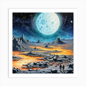 Moonscape 3 Art Print