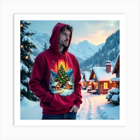 Christmas Tree Hoodie 4 Art Print