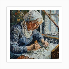 Van Gogh Style: The Lacemaker Series 1 Art Print