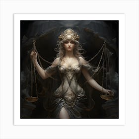 Lady Of The Scales Art Print