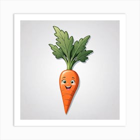 Carrot Cartoon Art Print