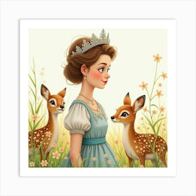 Graceful Young Queen Art Print