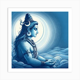 Lord Shiva43 Art Print