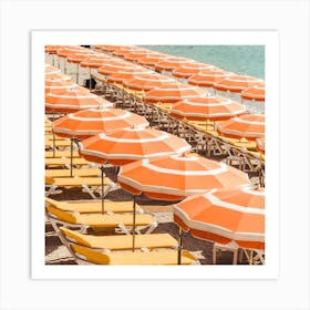 Italian Riviera Beach Square Art Print