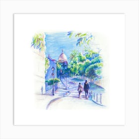 Paris Street Scene. Wall prints. Art Print