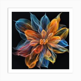 Abstract Flower 19 Art Print