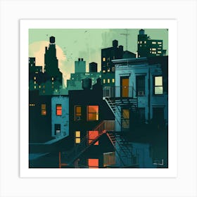 Nyc Cityscape Art Print