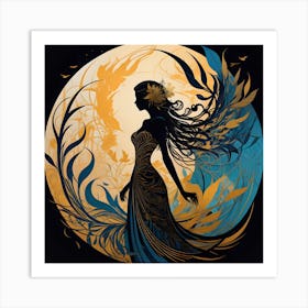 Woman In A Dress Art Print