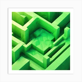 Green Labyrinth Art Print