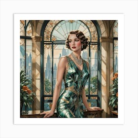 art deco debutante Art Print