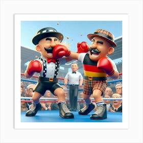 Boxing Match 11 Art Print