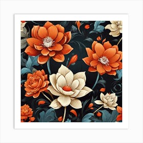 Lotus Flower Wallpaper 1 Art Print