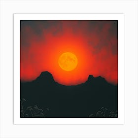 Full Moon In The Desert 1 Art Print