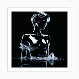 Woman In Water 1 Art Print