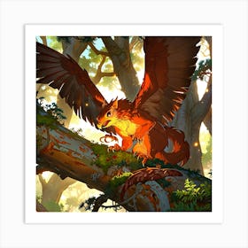 Eagle In The Forest 2 Art Print