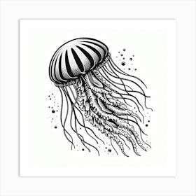 Illustration Jellyfish 8 Art Print