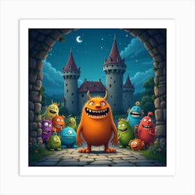 Monsters In The Castle 6 Art Print